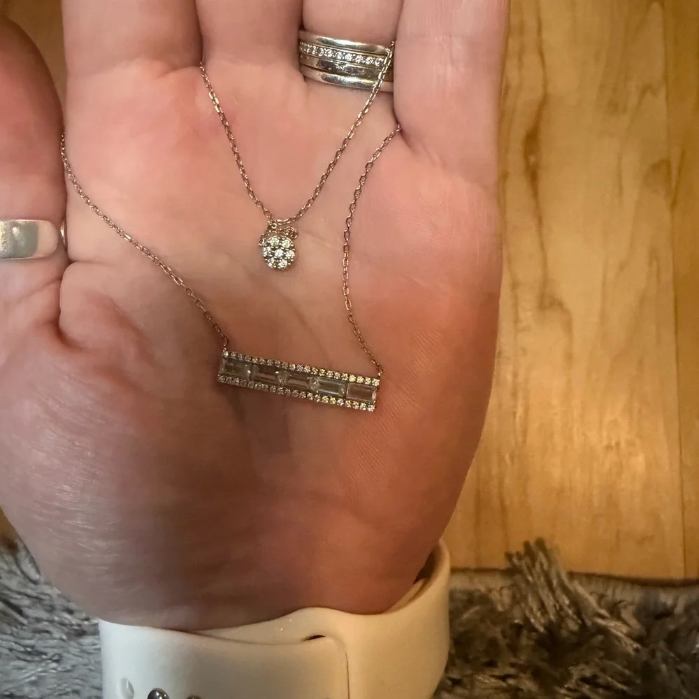 Elegant Sterling Silver Necklace Set